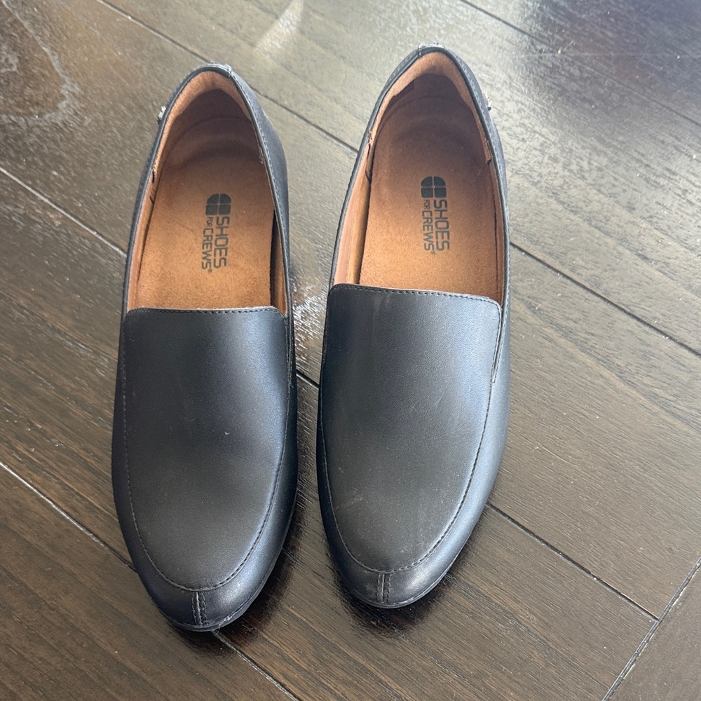 Shoes For Crews Classic Black Slip-On Loafers